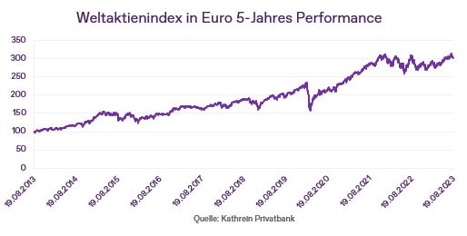 weltaktienindex in euro 5 Jahres Performance
